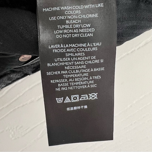 Free People Black Faded Ripped Slim Boyfriend Jeans Size 24 NWT - Picture 14 of 14